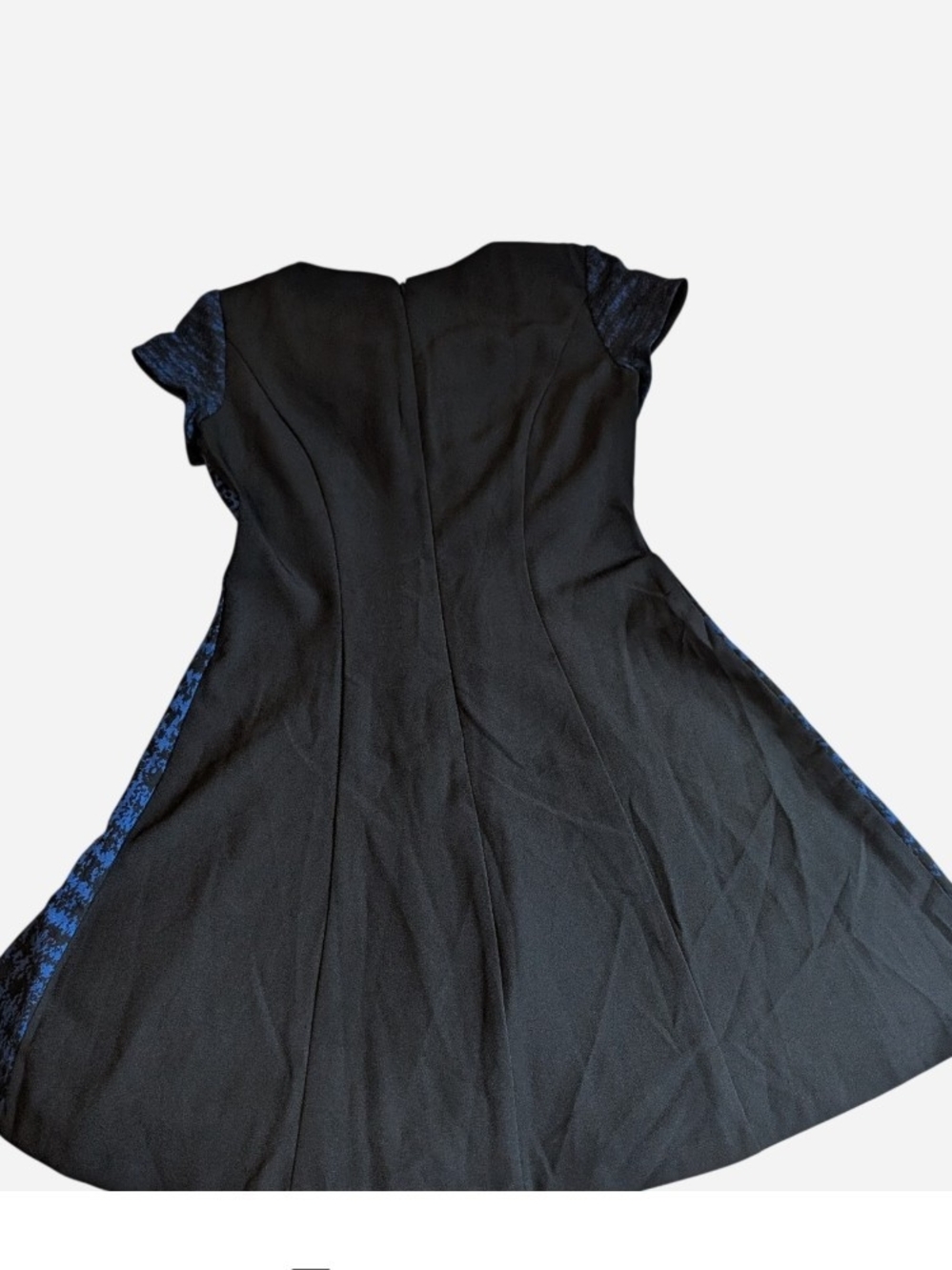 Sandra Darren Blue & Black Fit-and-Flare Mini Dress - Picture 2 of 9